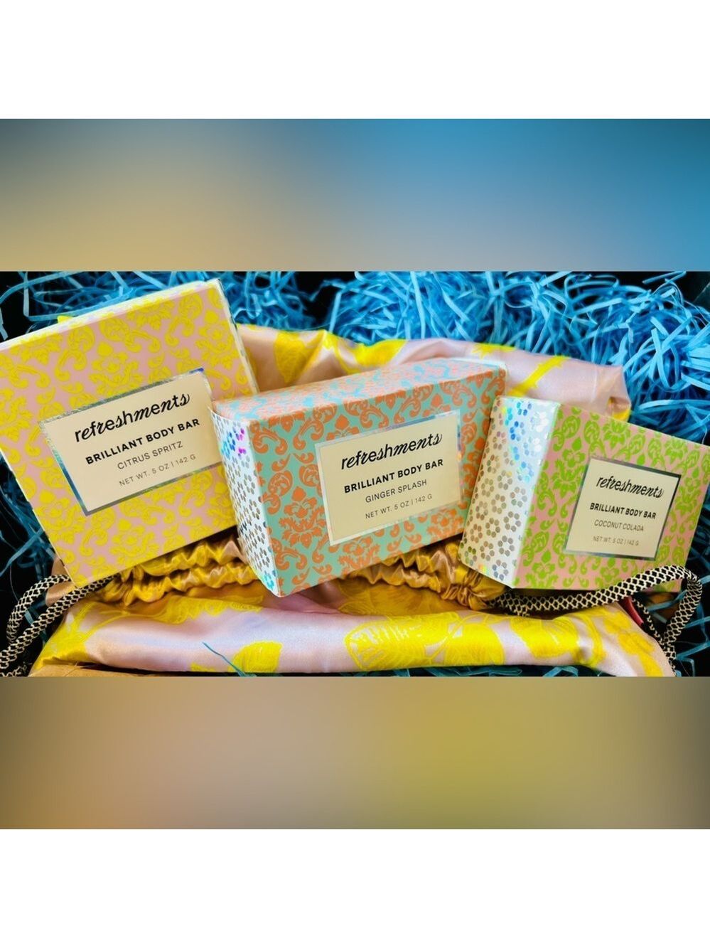Refreshments Brilliant Body Bars in Citrus Spritz Ginger Splash & Coconut Colada